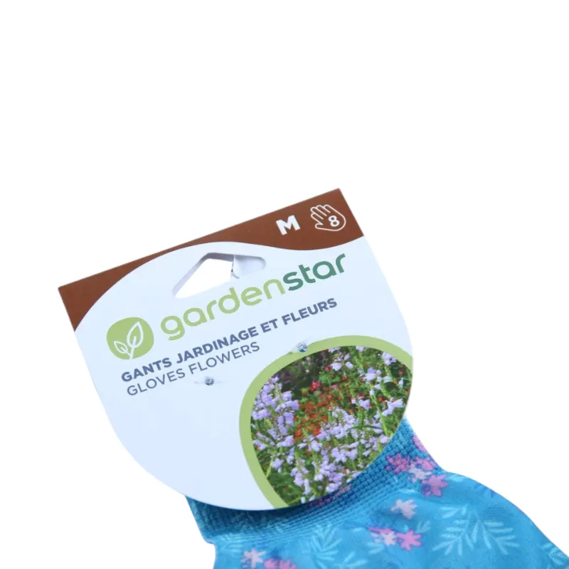 Gants de jardinage motif fleurs
