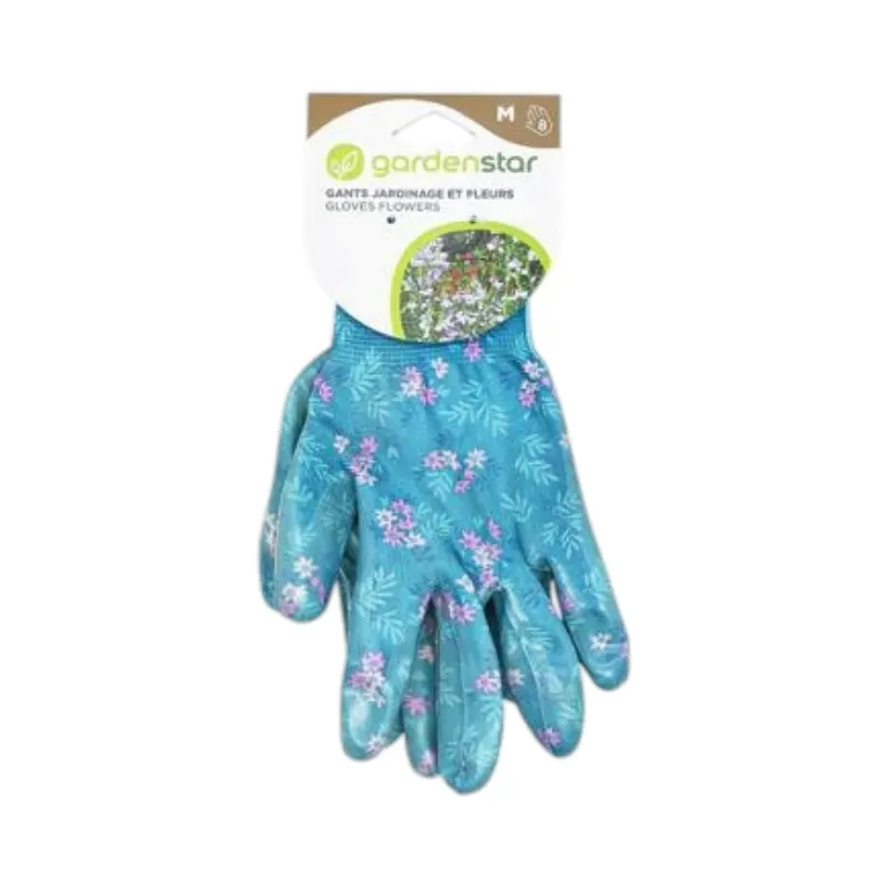 Gants de jardinage motif fleurs - vue 2