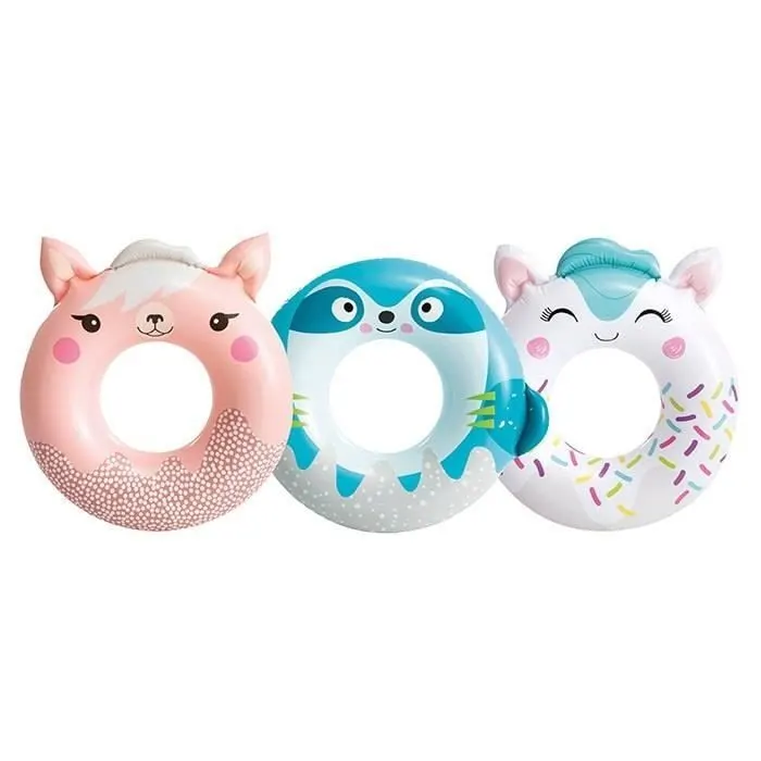 Bouées gonflables assortiment animal mignon lama paresseux chaton 8ans - INTEX