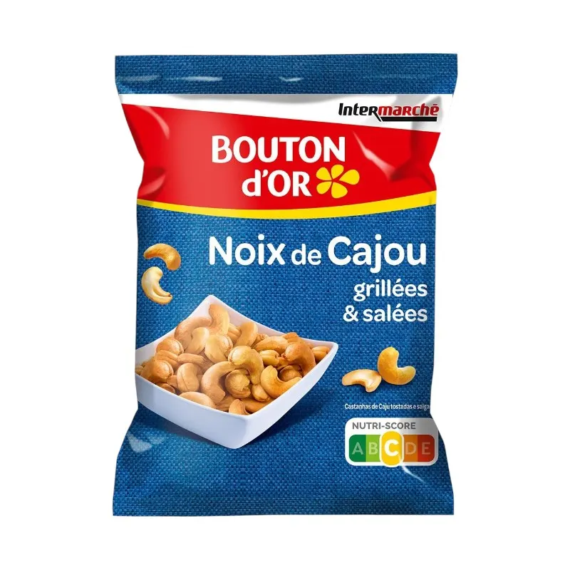 Intermarché - Noix de cajou grillées et salées 125g - BOUTON D'OR 