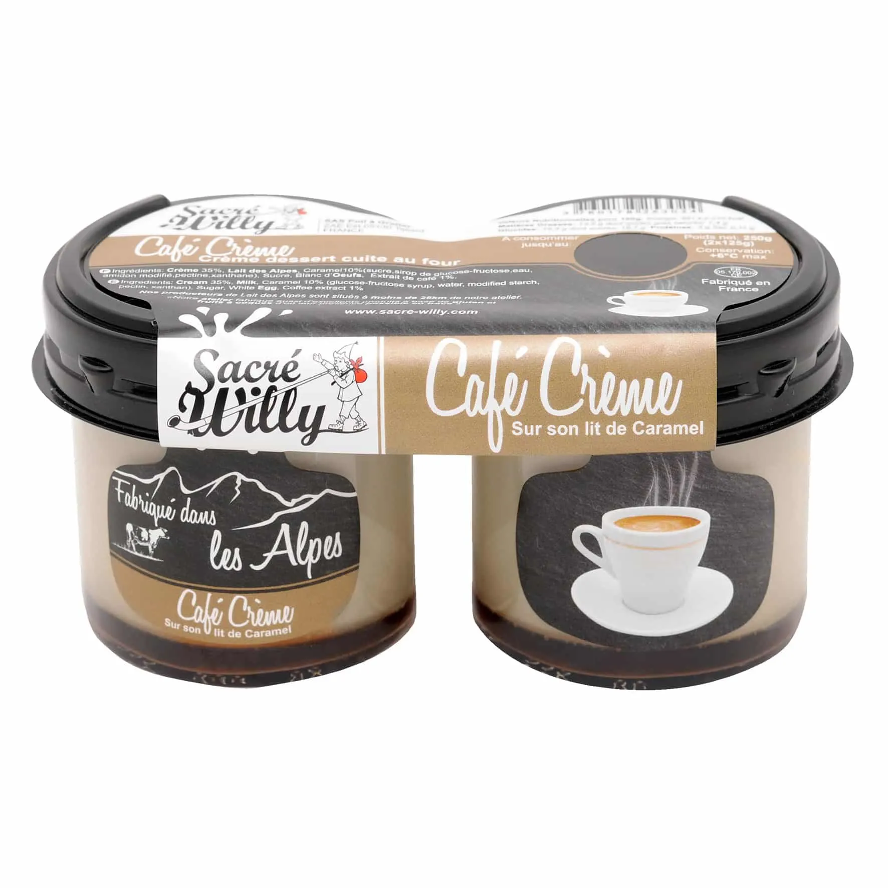 Café crème 125gx2 -  SACRÉE WILLY