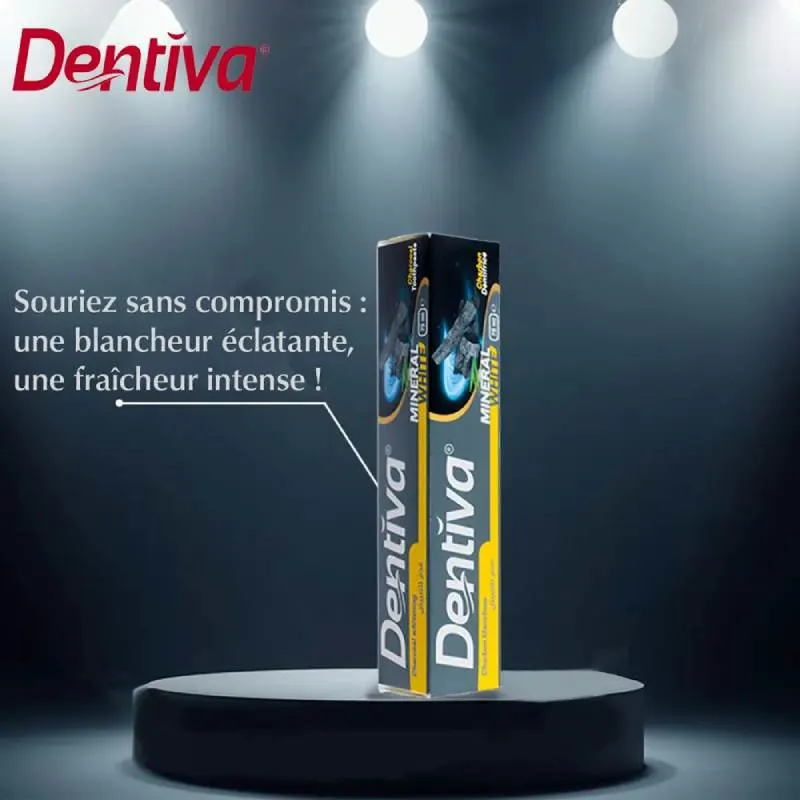 Dentifrice au charbon minéral blancheur 75ml - DENTIVA - vue 2