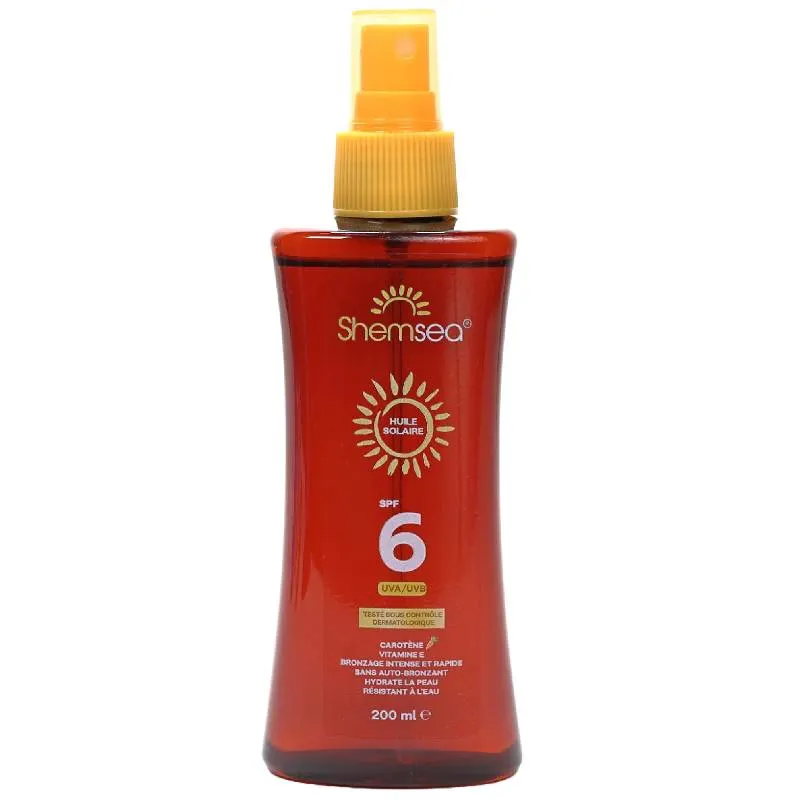 Huile Solaire bronzante SPF 6 200ml - SHEMSEA