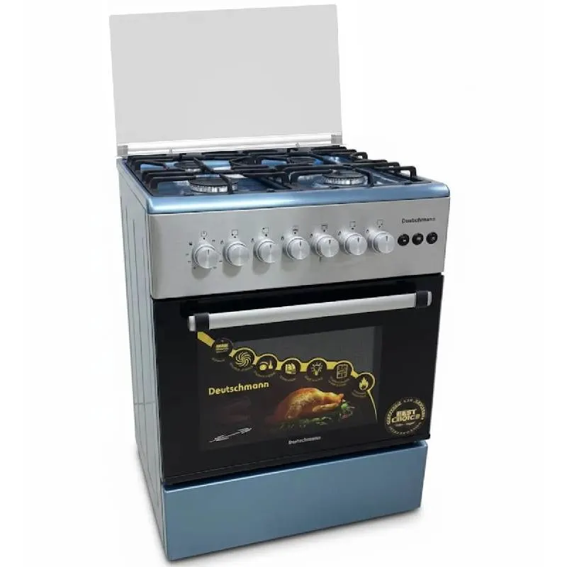 Cuisinière DM-6060FLRC 4 feux en inox - DEUTSCHMANN