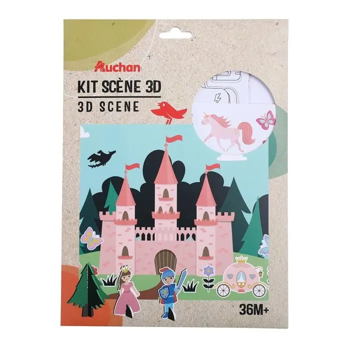 2 kits 3d myo scene dino et origami auchan box 1