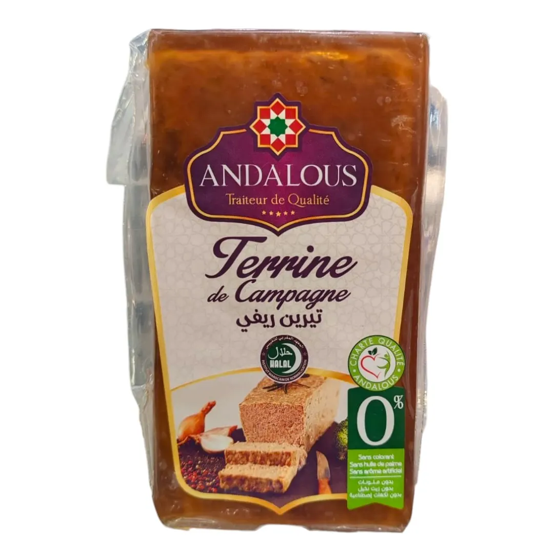 Terrine de campagne de poulet au poivre 100g - ANDALOUS