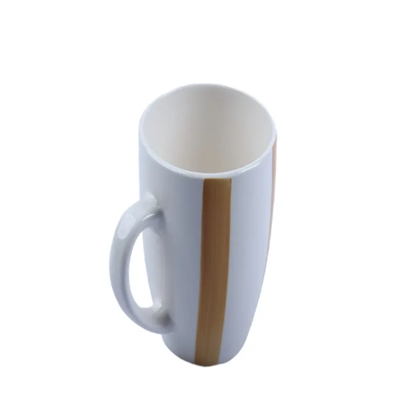 Mug motif rayures jaunes 360 ml 