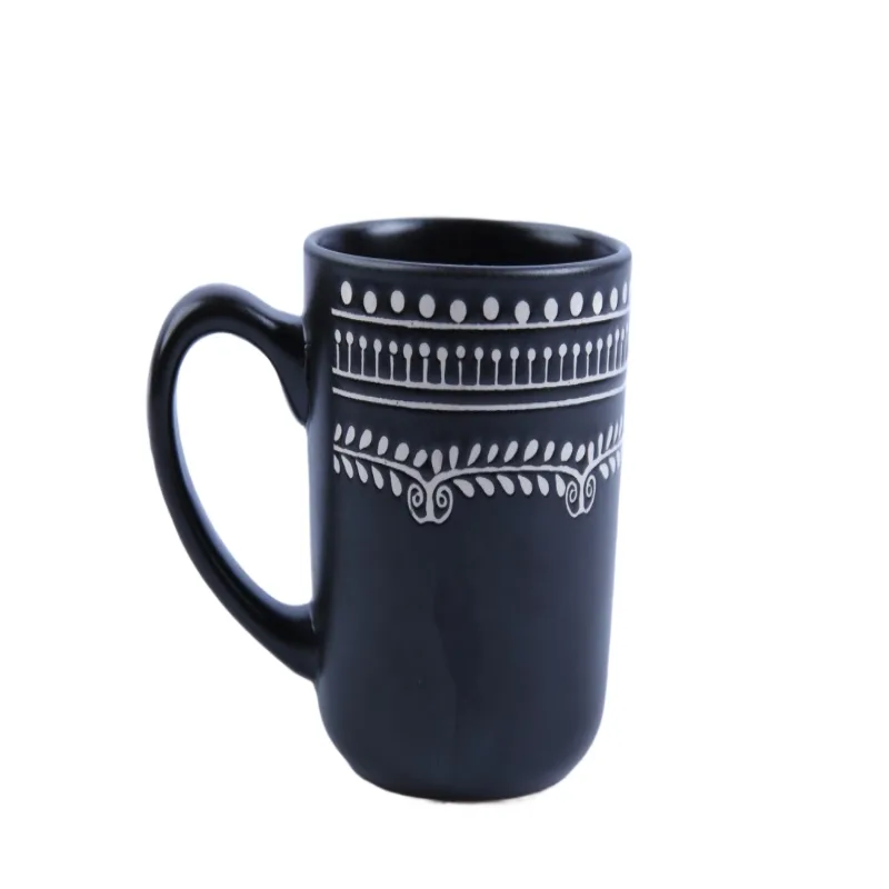 Mug motif oriental noir 400 ml