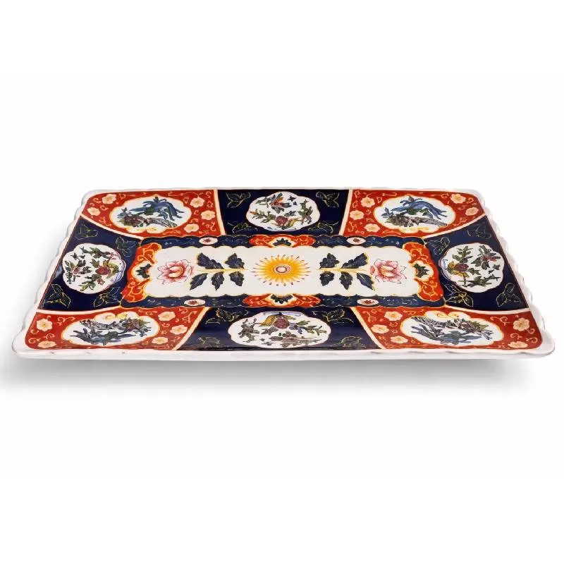 Assiette rectangulaire Taous en porcelaine 25cm