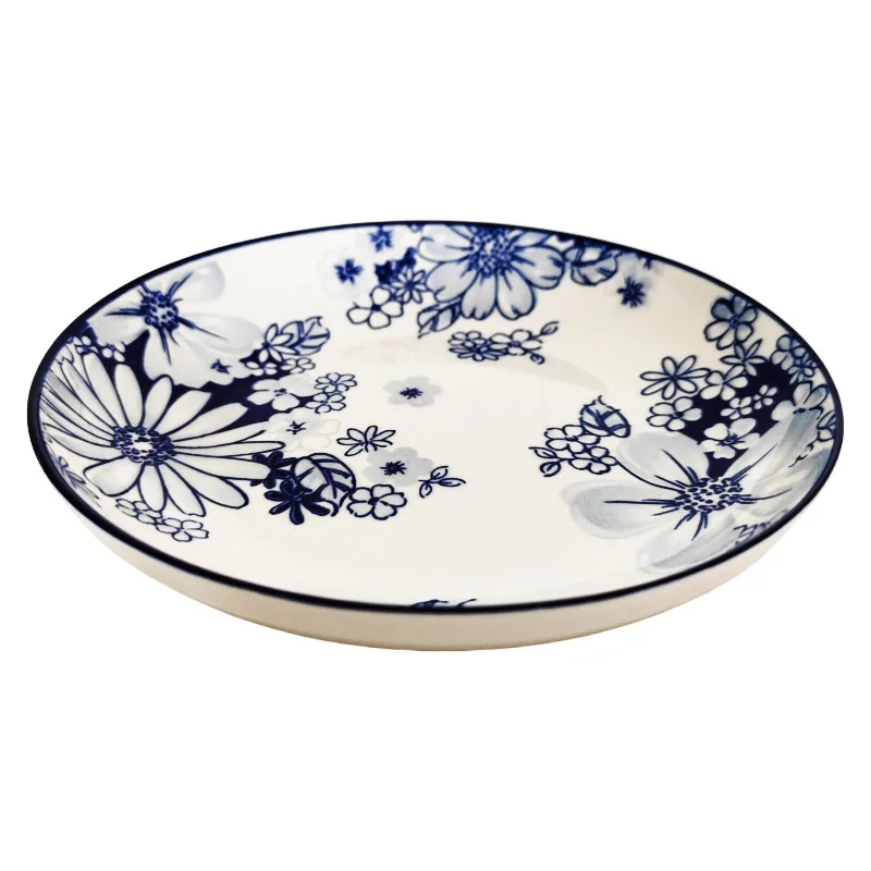 Assiette creuse Fleurs Indigo 15,2 cm