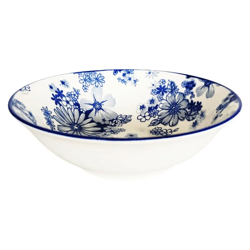 Saladier Fleurs Indigo 22,9 cm