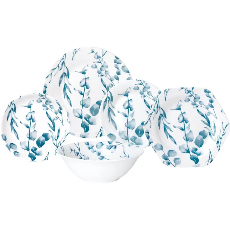 Service de table 25 pièces blue leaves LL2