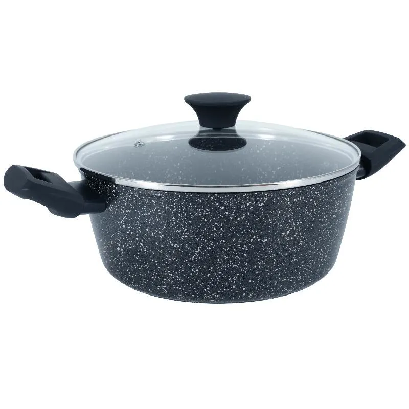 Marmite antiadhésive 22 cm gris noir