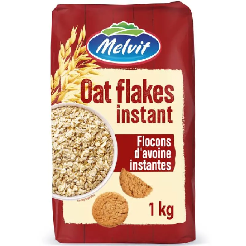 Flocons d’avoine instantanés 1Kg - MELVIT