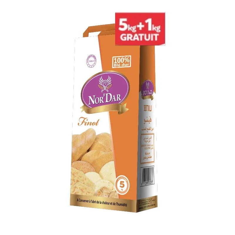 Farine finot de blé dur 5Kg + 1Kg gratuit - NOR DAR