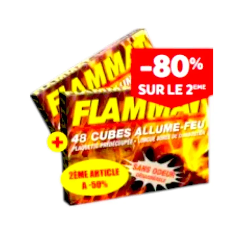 Allume-feu x48 cubes + 2eme à -50% - FLAMMAT