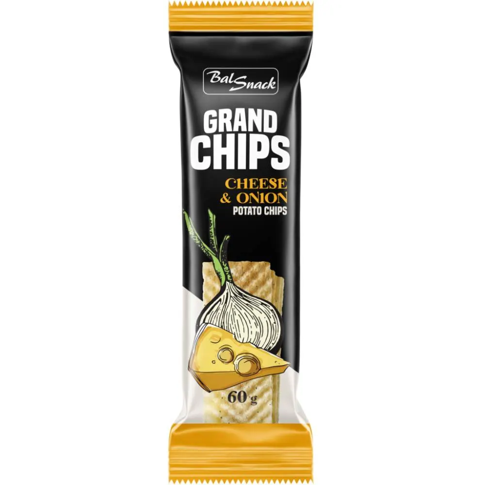 Grand Chips saveur fromage et oignon 60g - BALSNACK