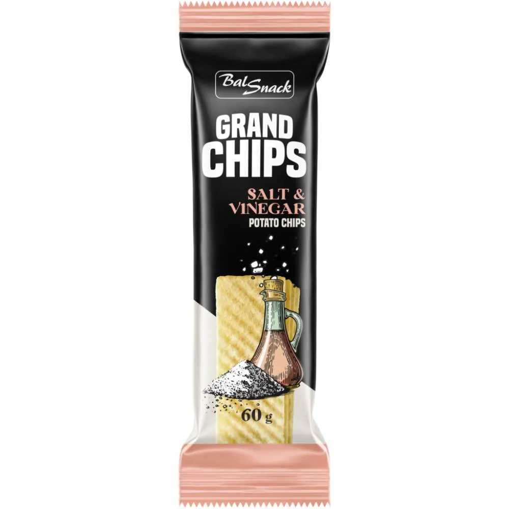 Grand Chips saveur vinaigre et sel 60g - BALSNACK