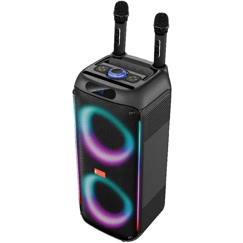 Enceinte bluetooth Party avec 2 microphones 60W MF109453 - CITYTEK