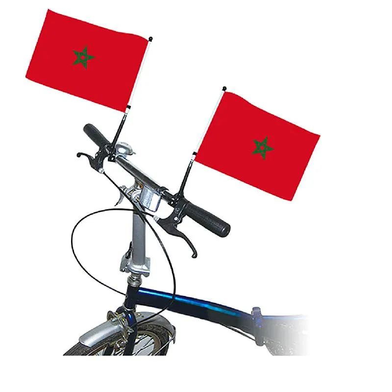 Drapeau velo maroc 10x15cm