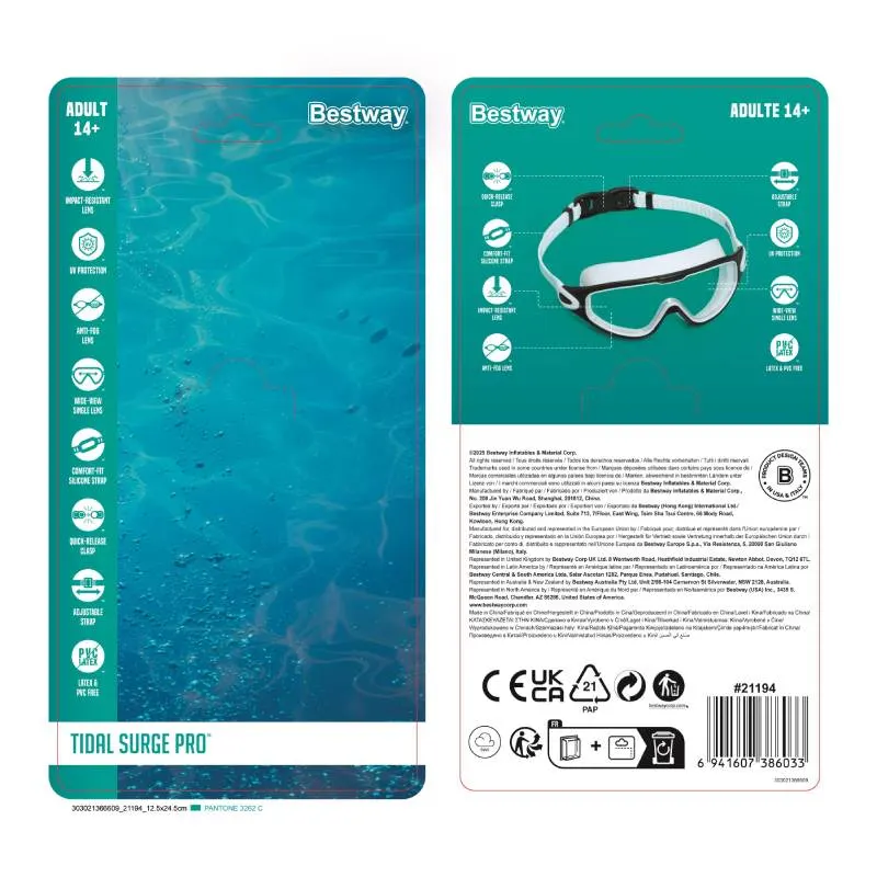 Lunettes de natation 30x8x7 cm - BESTWAY
