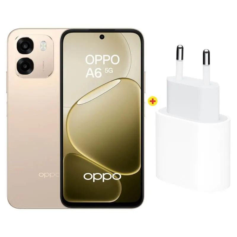 Smartphone A6 5G AURORA gold 8G/256G + adaptateur - OPPO
