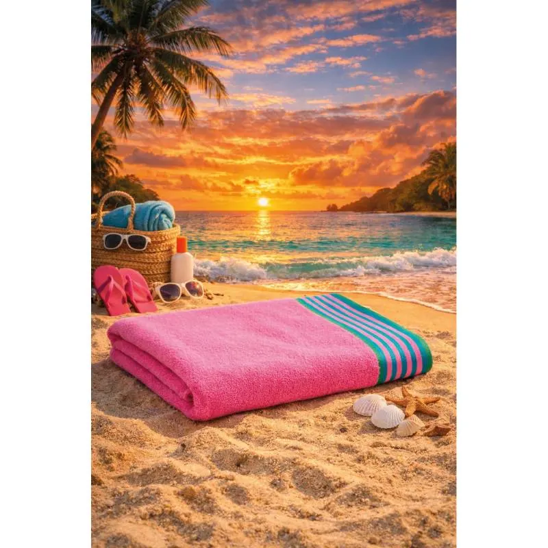 Drap de plage éponge Socoa 3 ACT76137 90x160cm