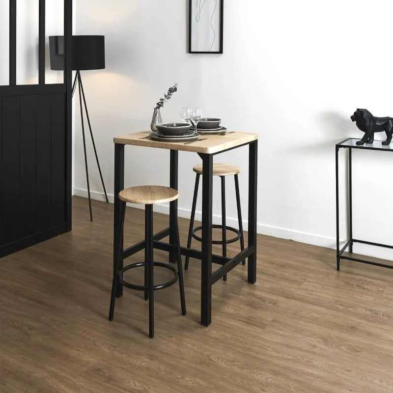 Table + 2 tabourets - LOKA