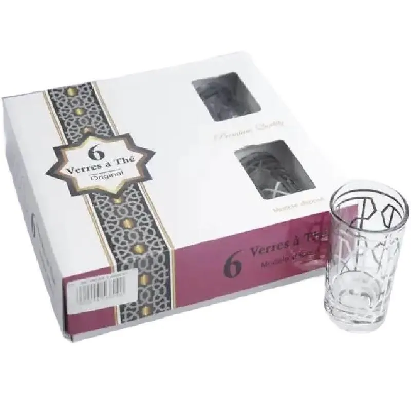 6 verres à thé petit modèle argenté ISA-JW Ansar 2