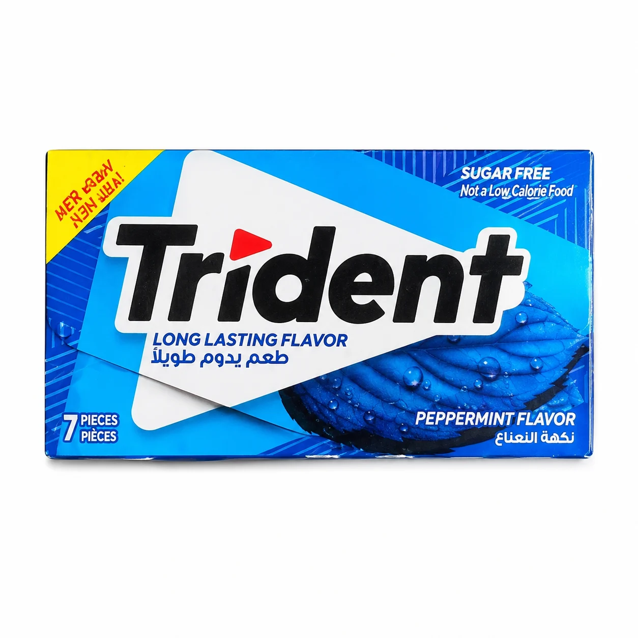 Chewing-gum sans sucre saveur peppermint x7piéces - TRIDENT