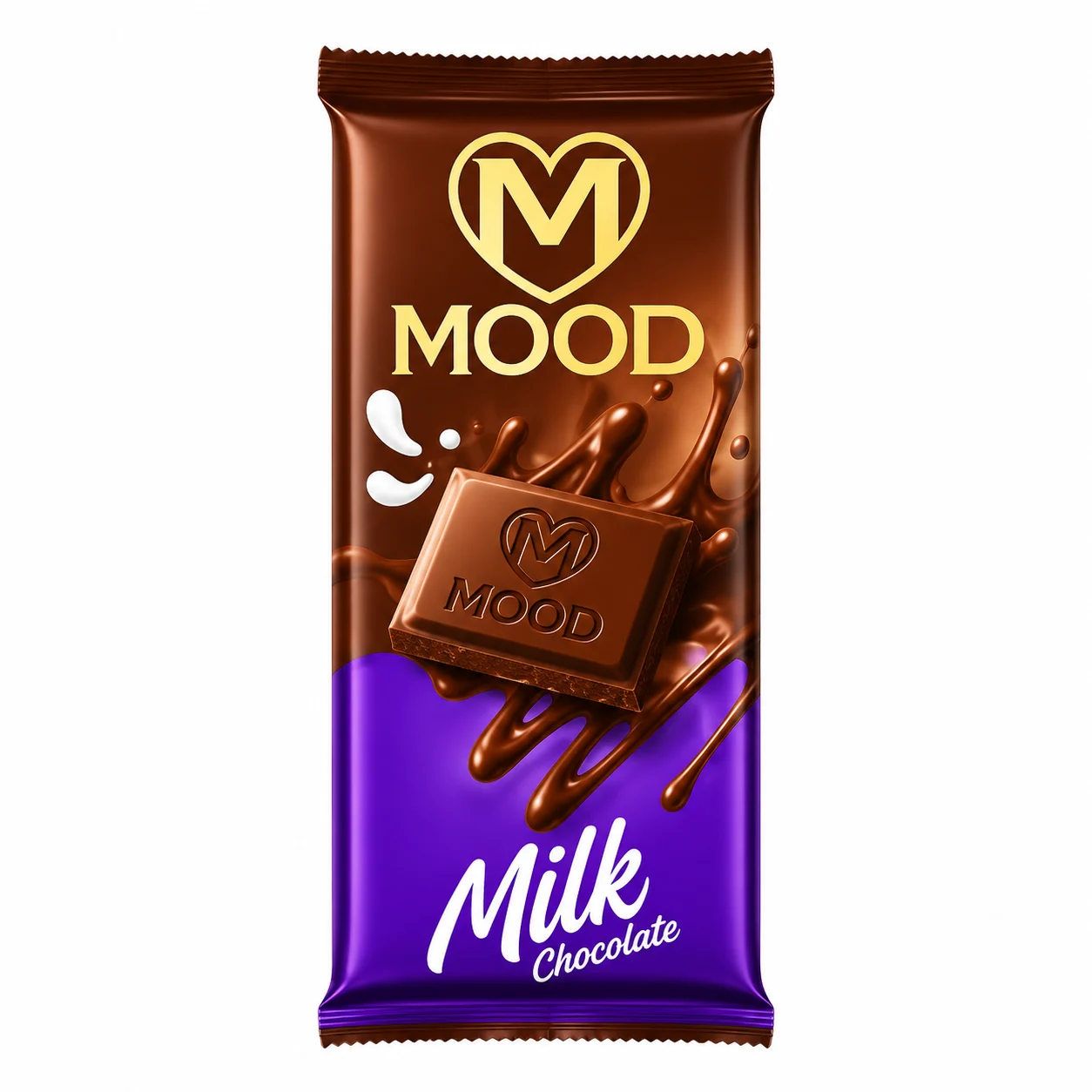 Tablette chocolat au lait noisettes entières 85 g - MOOD