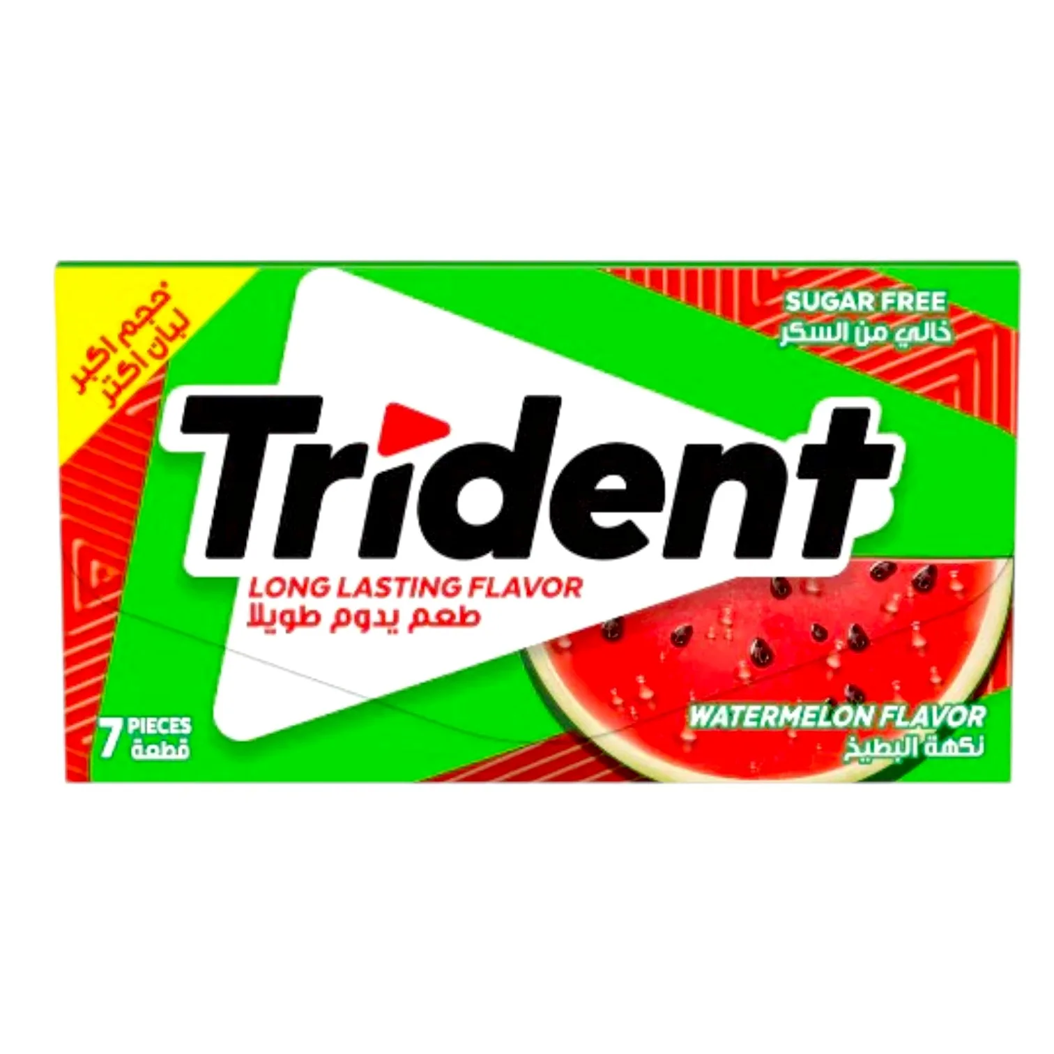 Chewing-gum goût pastèque 13,5 g x 7 pièces - TRIDENT