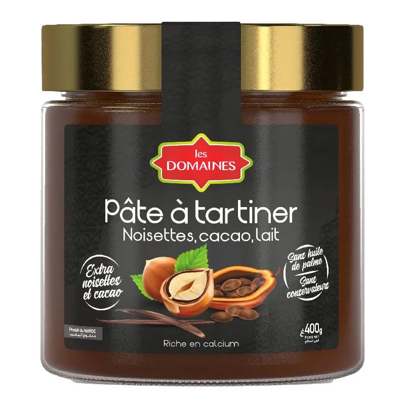 Pâte à tartiner aux noisettes 400g - LES DOMAINES