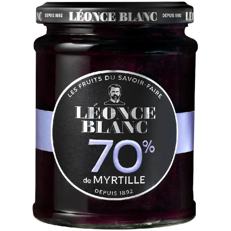 Confiture de myrtille 70% de fruits 320g -  LÉONCE BLANC