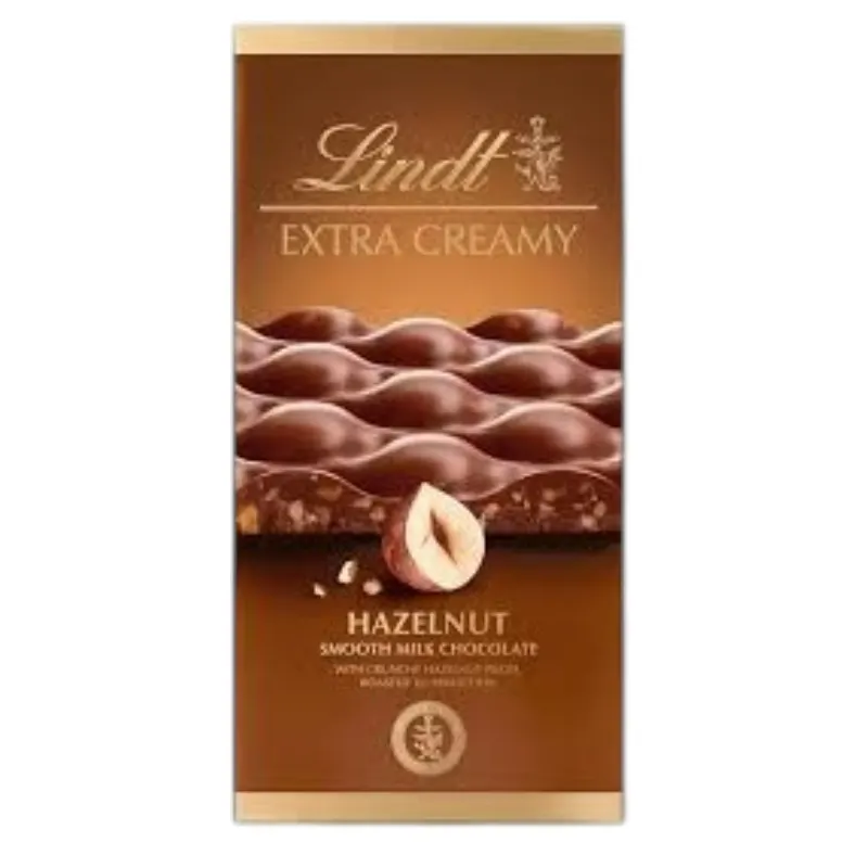 Tablette chocolat au lait noisettes extra creamy 80g - LINDT