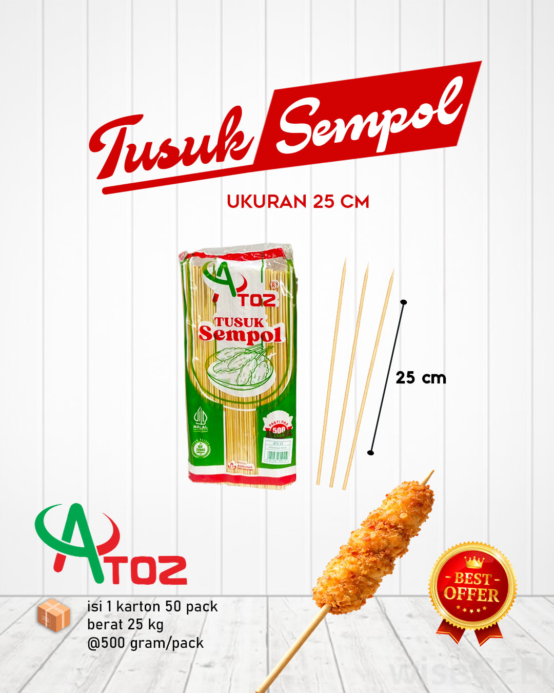 Tusuk Sempol 25 cm