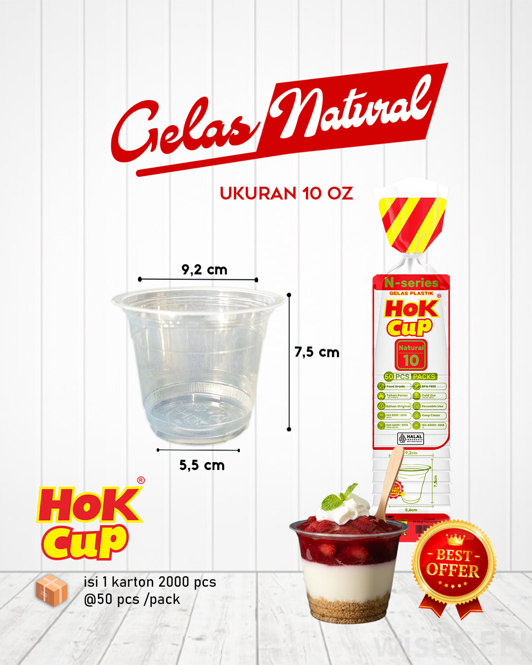 Gelas Natural 10 Oz