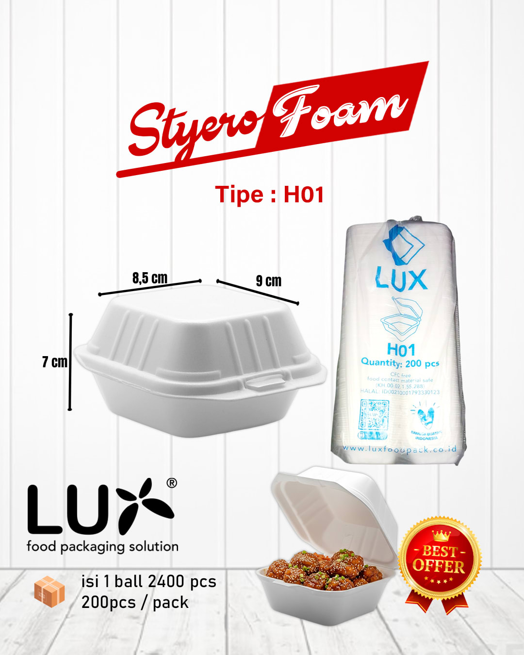 Styrofoam Tipe H01