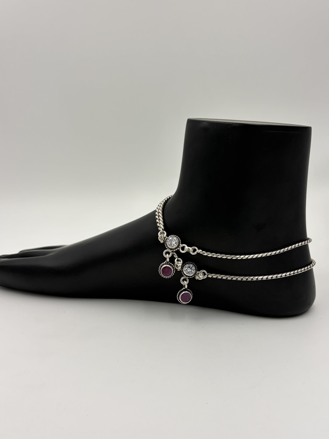 The Solstice Silver Anklet view 4