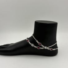 The Crimson Orbit Dual Anklet view 1