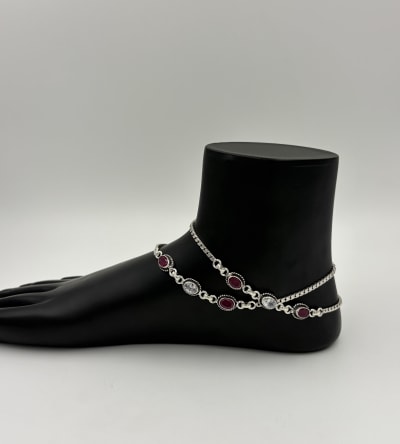 The Crimson Orbit Dual Anklet