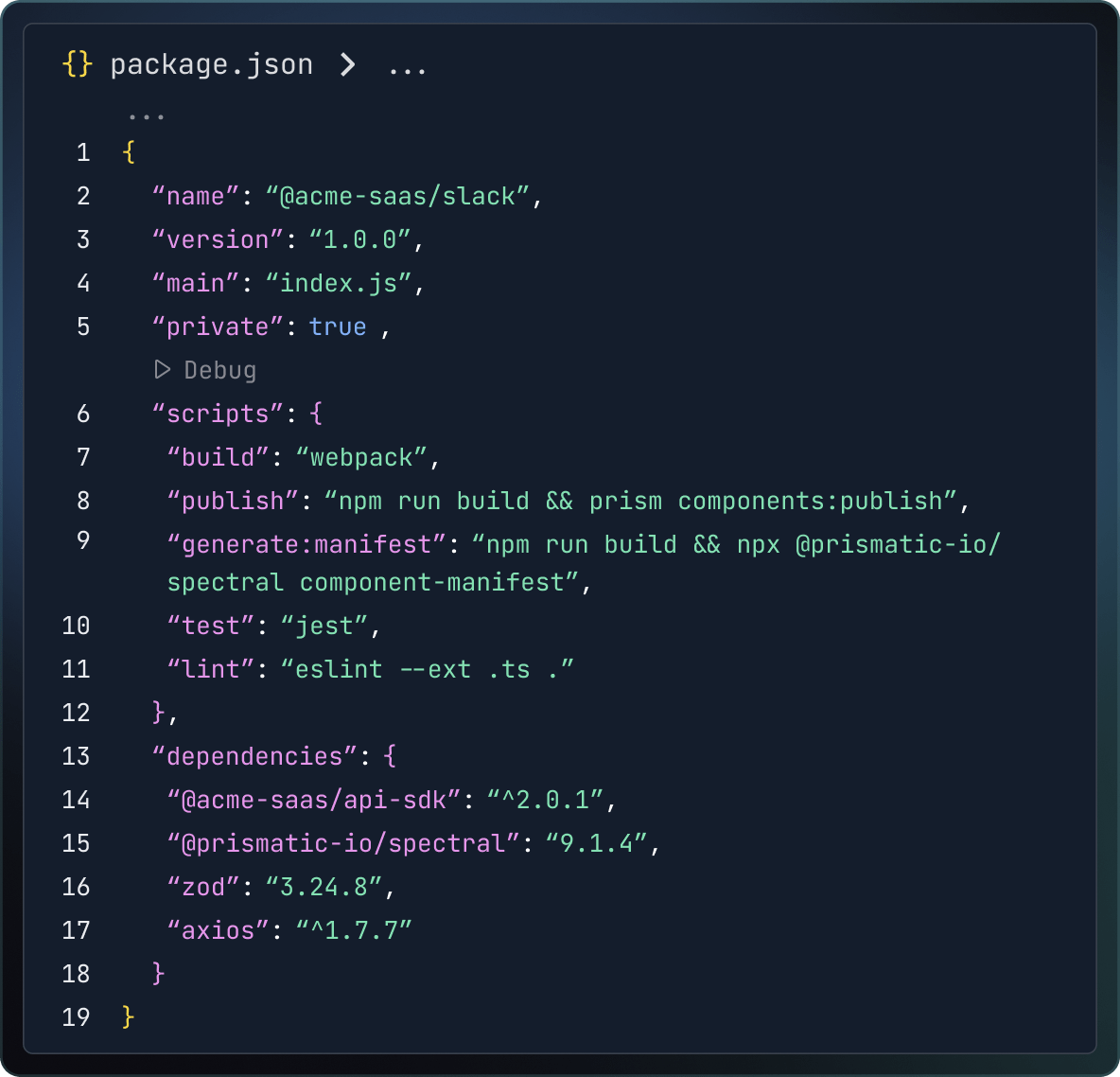 NPM code integration example NPM code integration example
