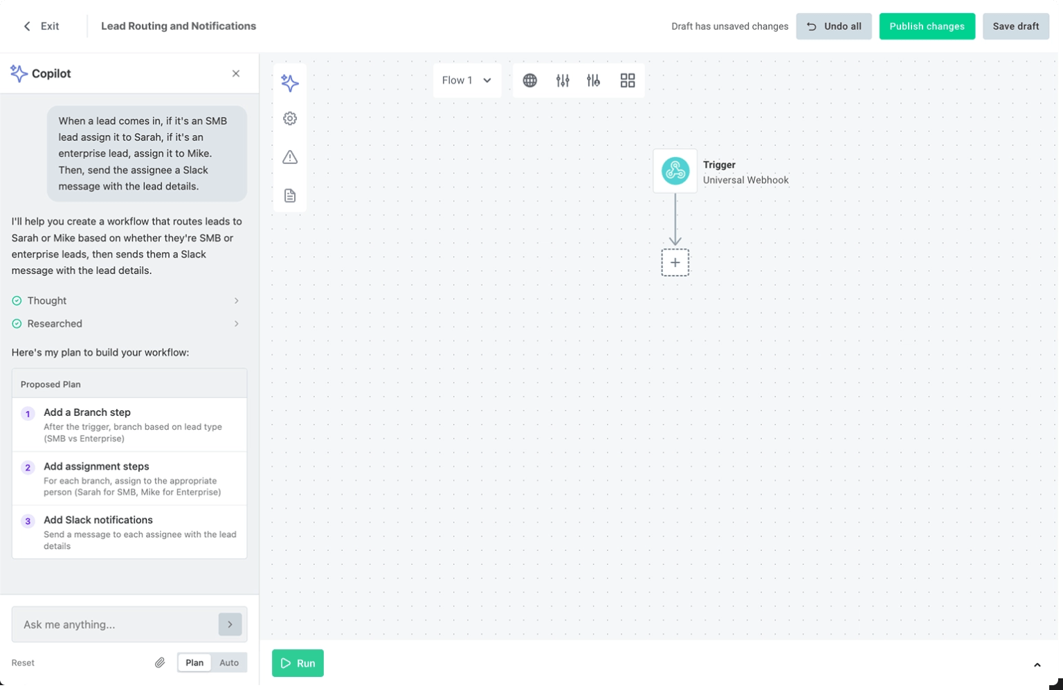 AI Copilot chat panel with a natural language prompt AI Copilot chat panel with a natural language prompt