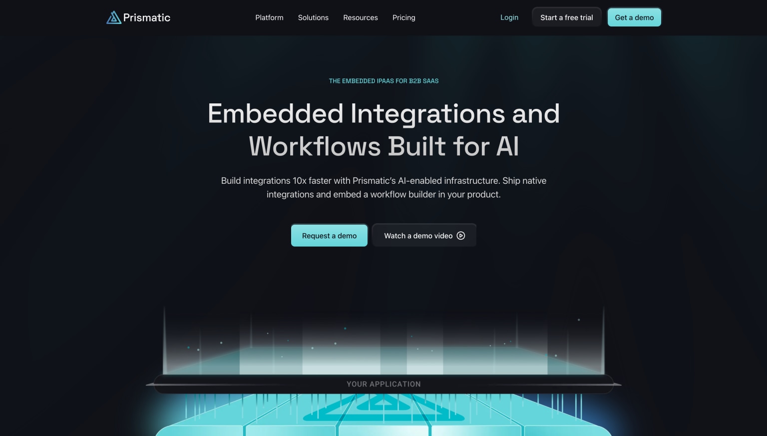 Prismatic embedded iPaaS home page Prismatic embedded iPaaS home page