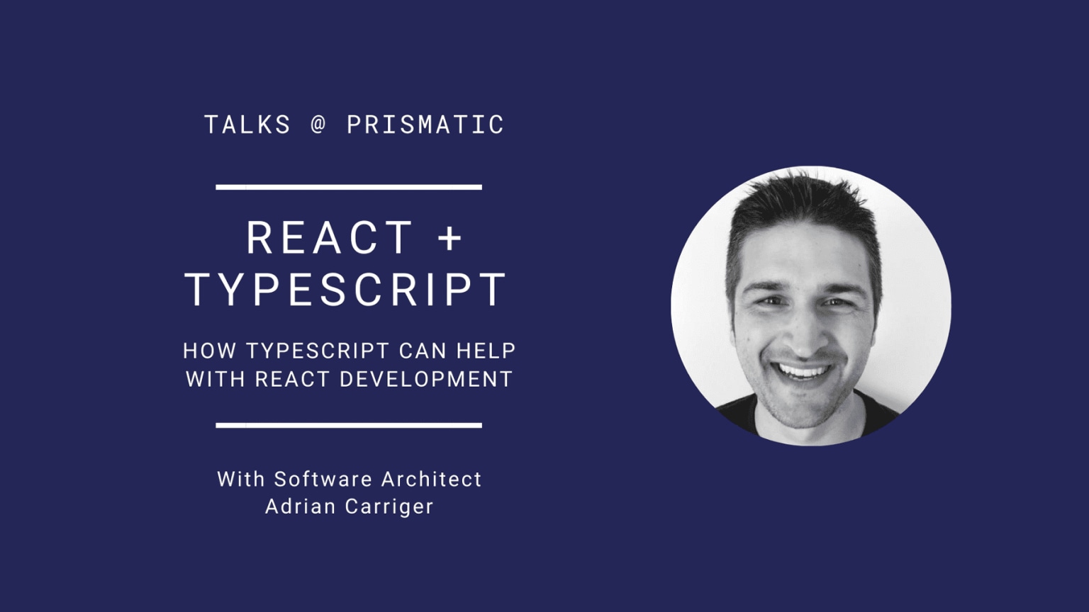 react typescript adrian carriger talk hero