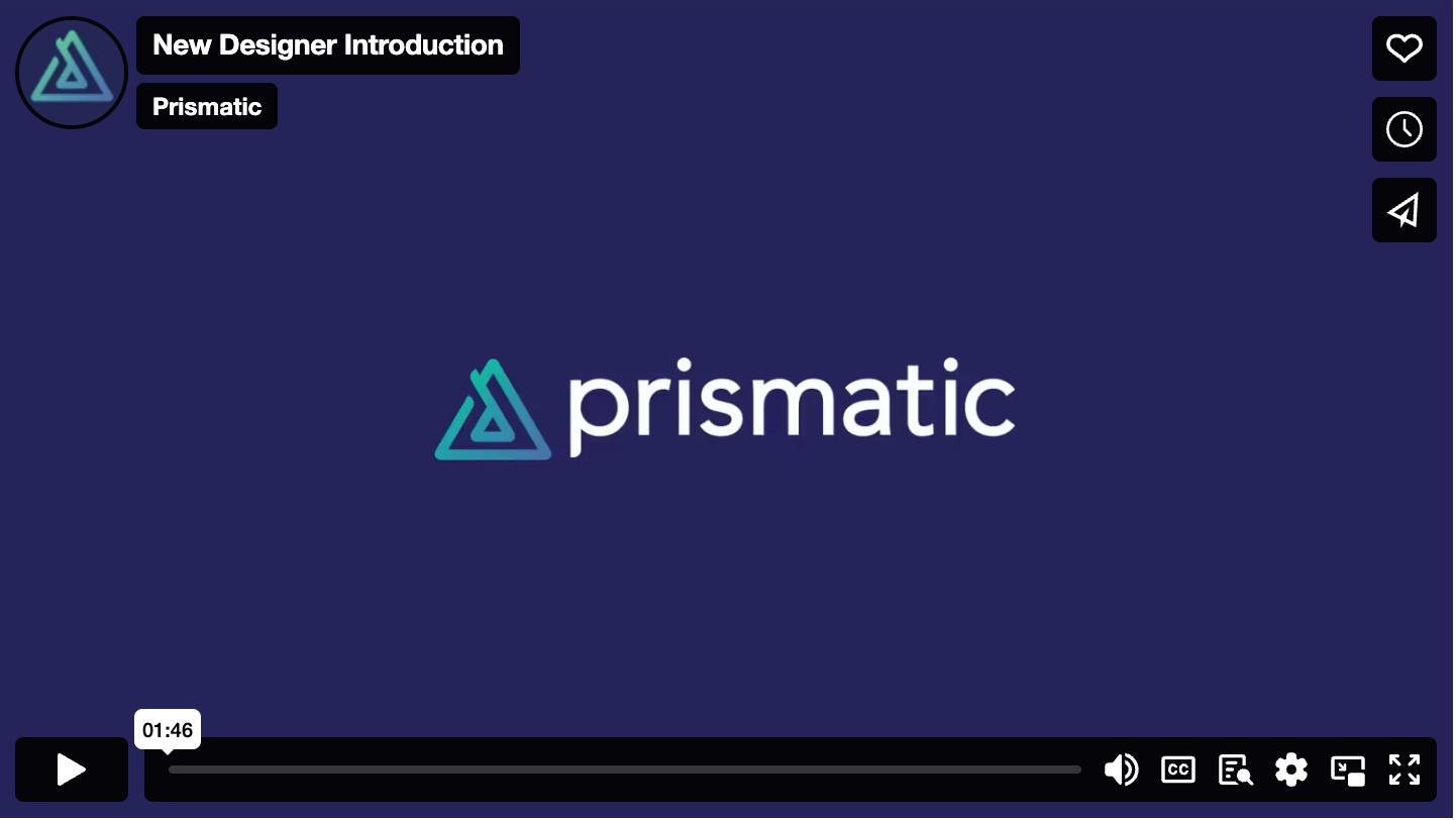 New designer introduction video