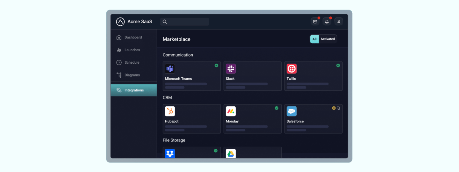 Integration marketplace Integration marketplace