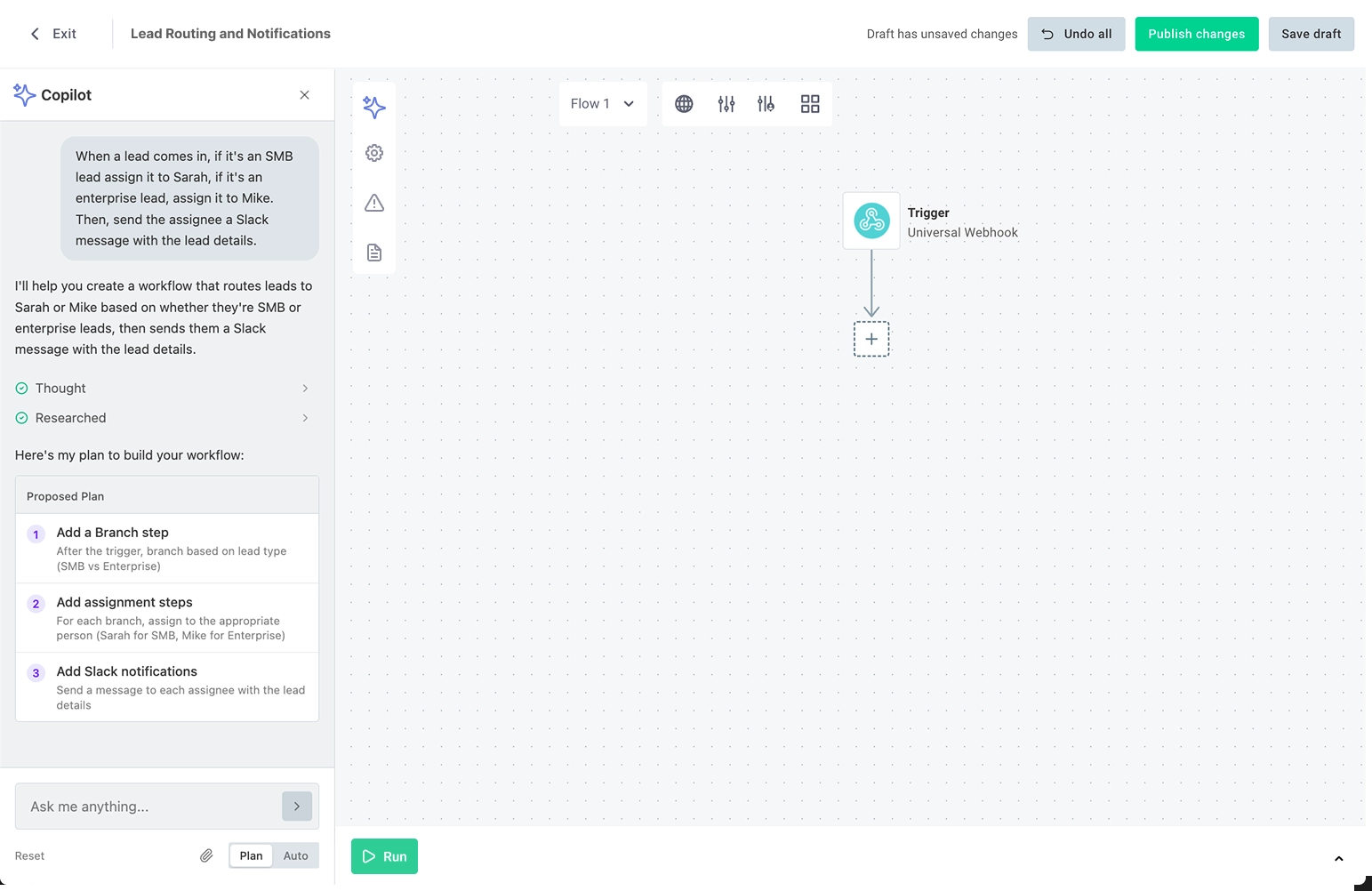 AI Copilot chat panel with a natural language prompt AI Copilot chat panel with a natural language prompt