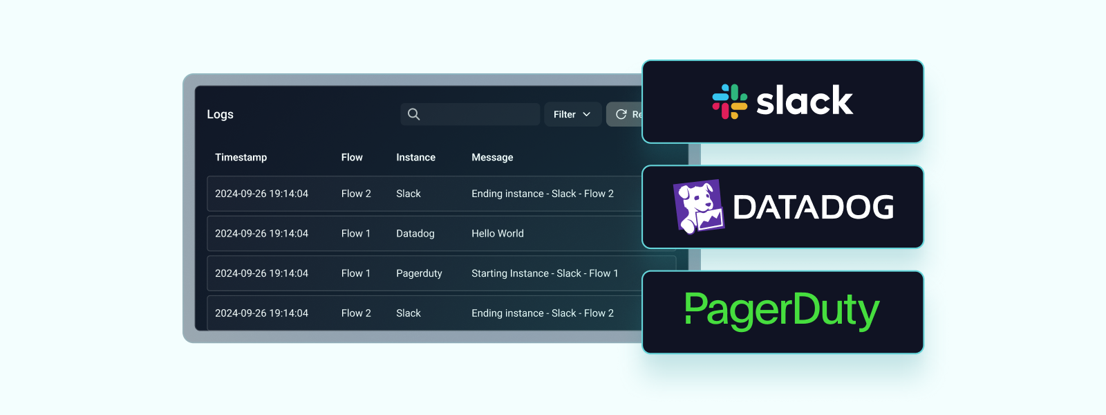 Streaming logs from the platform