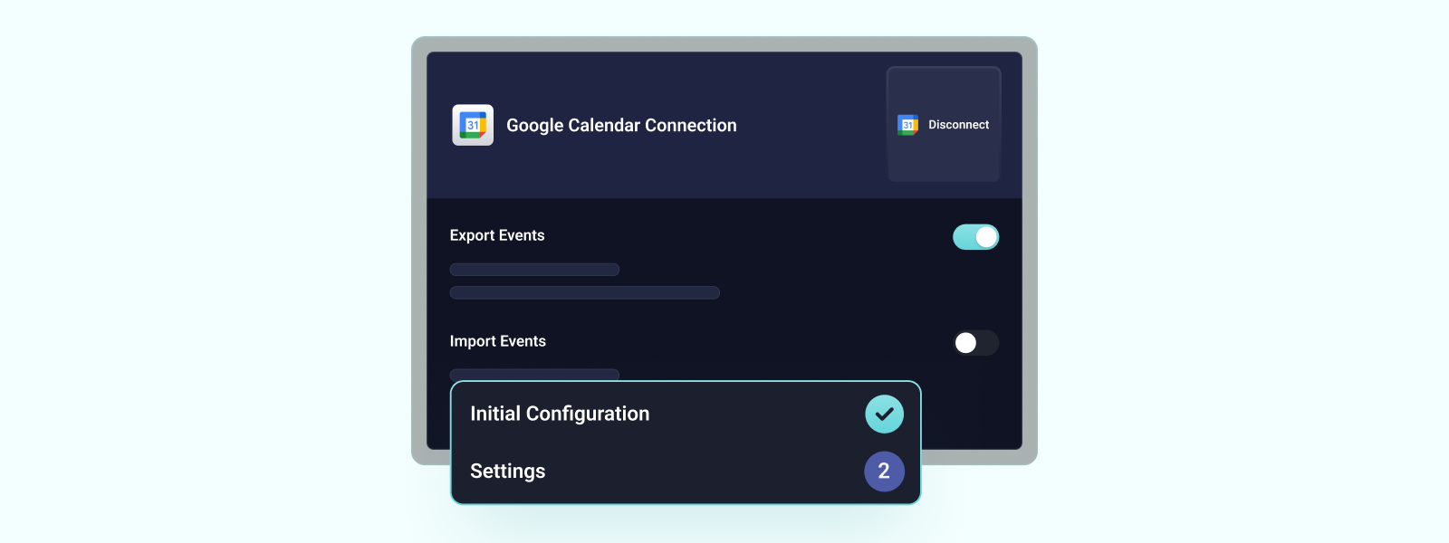Calendar configuration example